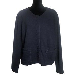 Banana Republic Snap Front Jacket in Navy Blue - Size Extra Large